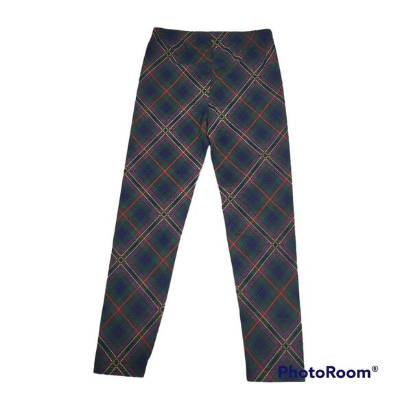 POLO Ralph Lauren Girls Patchwork Plaid Stretch Jersey Leggings Size 6X - Picture 4 of 14